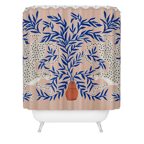 Megan Galante Leopard Vase Shower Curtain