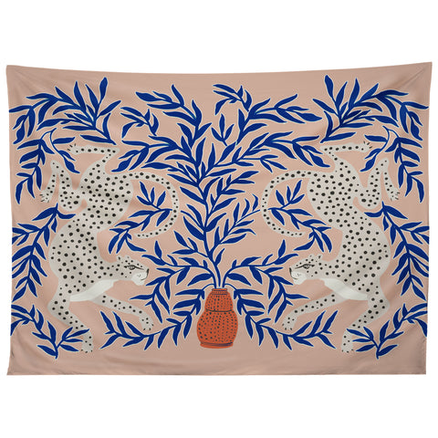 Megan Galante Leopard Vase Tapestry