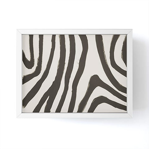 Megan Galante Painted Zebra Framed Mini Art Print