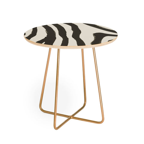 Megan Galante Painted Zebra Round Side Table