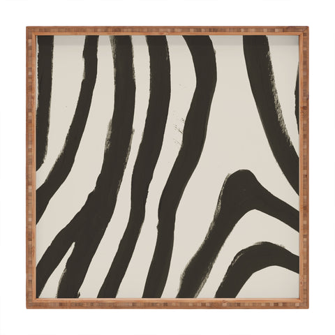 Megan Galante Painted Zebra Square Tray
