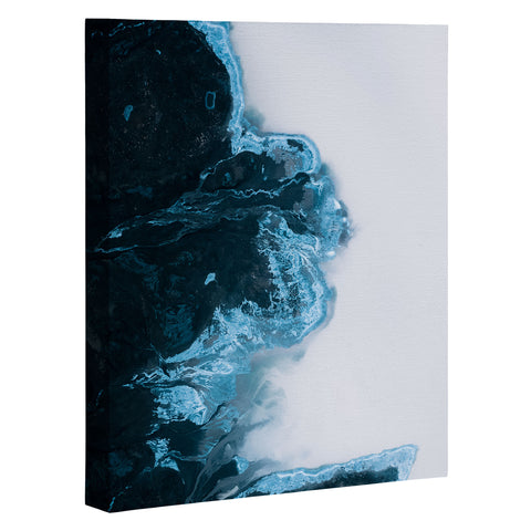 Michael Schauer Abstract Aerial Lake in Iceland Art Canvas