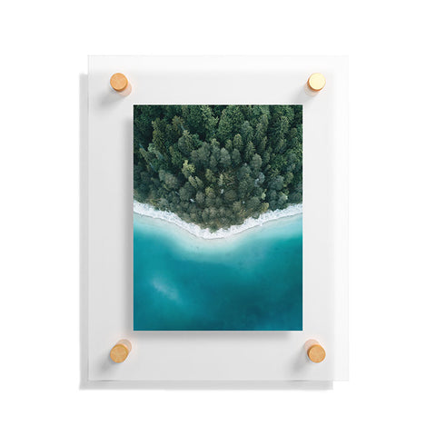Michael Schauer Green and Blue Symmetry Floating Acrylic Print