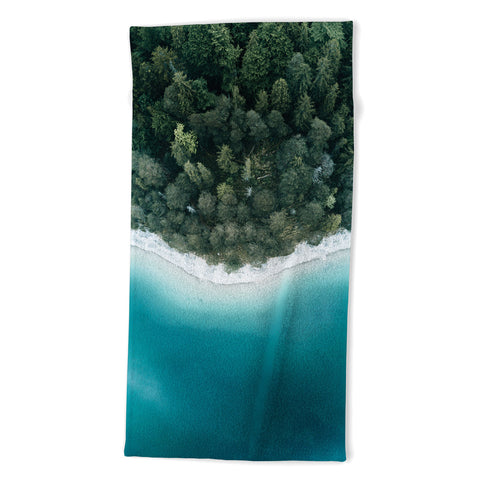 Michael Schauer Green and Blue Symmetry Beach Towel