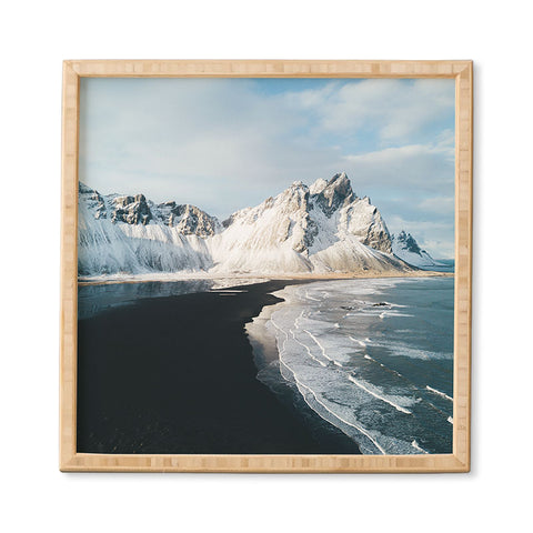 Michael Schauer Iceland Mountain Beach Framed Wall Art