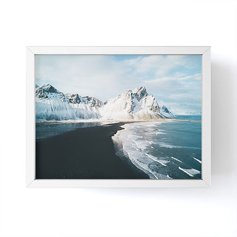 Michael Schauer Iceland Mountain Beach Framed Mini Art Print
