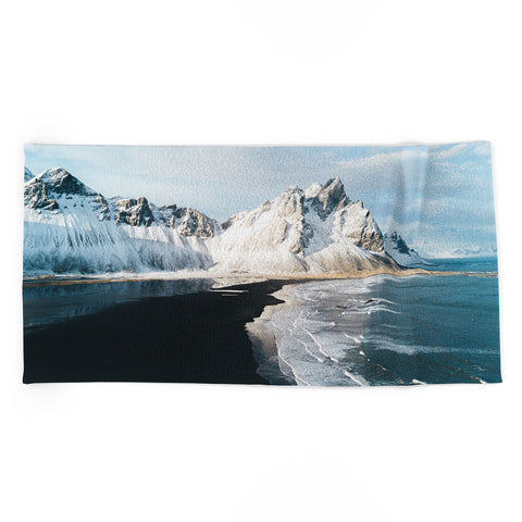 Michael Schauer Iceland Mountain Beach Beach Towel