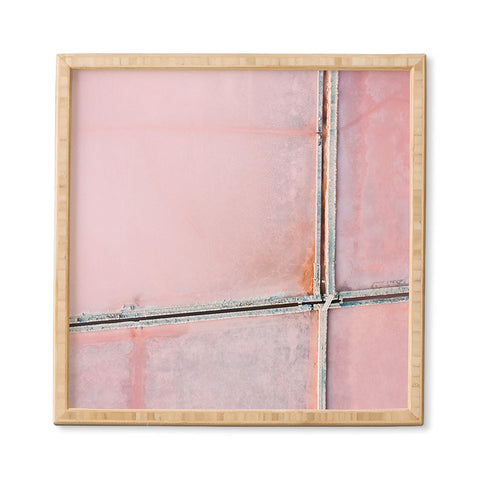 Michael Schauer Pink Salt Lake from above Framed Wall Art