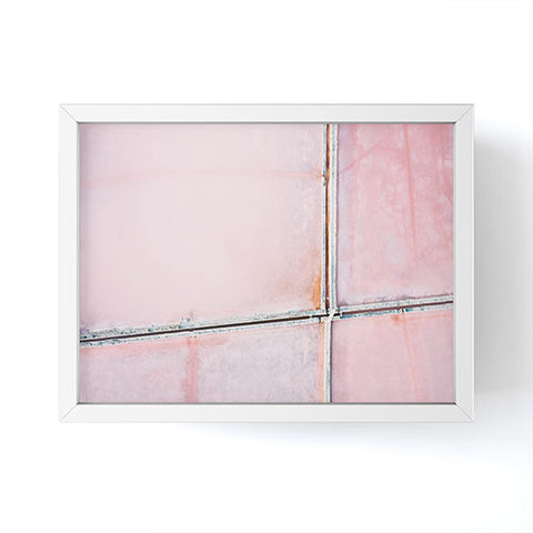 Michael Schauer Pink Salt Lake from above Framed Mini Art Print