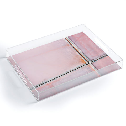 Michael Schauer Pink Salt Lake from above Acrylic Tray