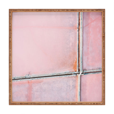 Michael Schauer Pink Salt Lake from above Square Tray