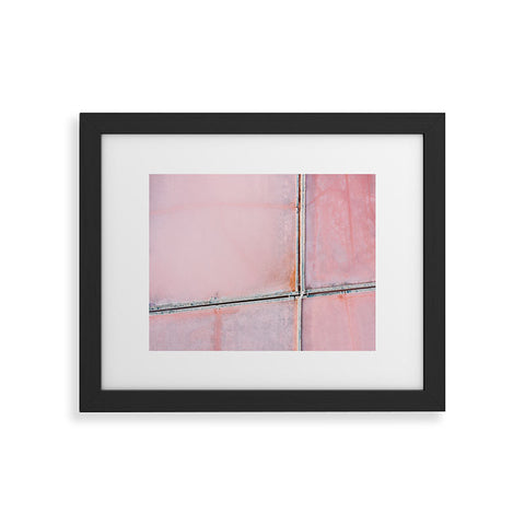 Michael Schauer Pink Salt Lake from above Framed Art Print