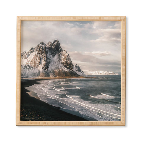 Michael Schauer Stokksnes Icelandic Mountain Beach Sunset Framed Wall Art