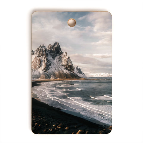 Michael Schauer Stokksnes Icelandic Mountain Beach Sunset Cutting Board Rectangle