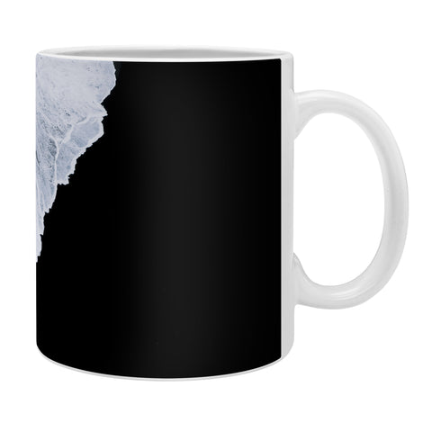 Michael Schauer Waves crashing on a black sand beach Coffee Mug