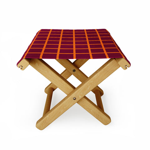 Miho chequered Folding Stool