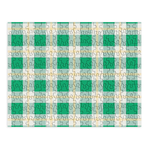 Miho green vintage gingham Puzzle