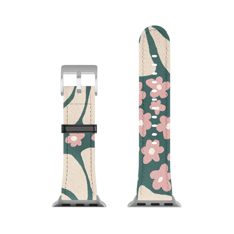 Miho Happy Retro flower vase 1 Apple Watch Band