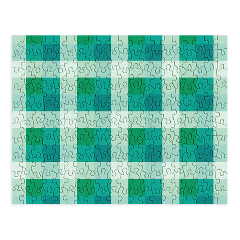 Miho retro color illusion blue green Puzzle