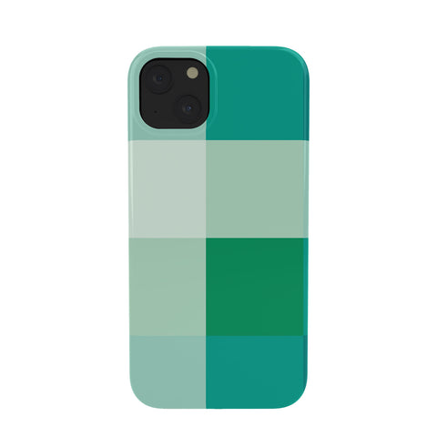 Miho retro color illusion blue green Phone Case