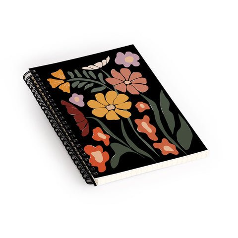 Miho TROPICAL floral night Spiral Notebook