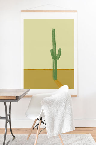 Mile High Studio The Lonely Cactus Summer Art Print And Hanger