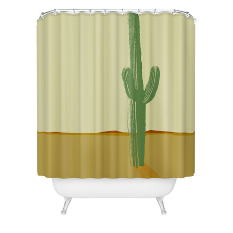 Mile High Studio The Lonely Cactus Summer Shower Curtain
