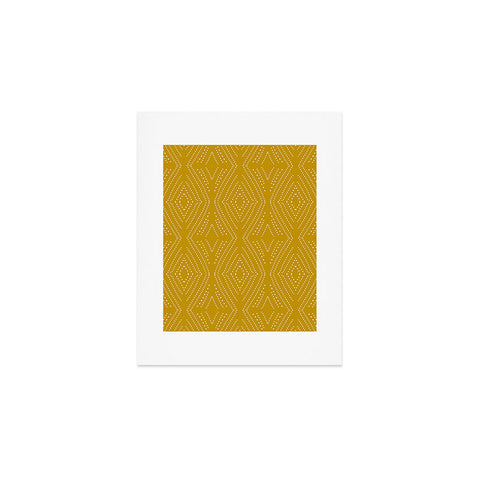Mirimo Afriican Diamond Yellow Ochre Art Print