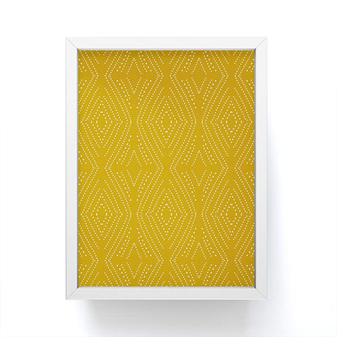 Mirimo Afriican Diamond Yellow Ochre Framed Mini Art Print