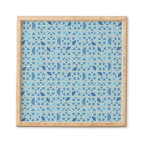 Mirimo Arabesque en Bleu Framed Wall Art
