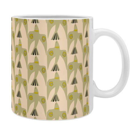 Mirimo Birds Pattern Olive Coffee Mug