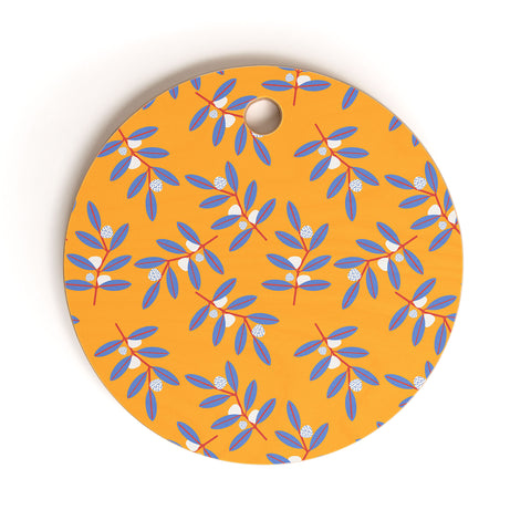 Mirimo Blue Branches Cutting Board Round