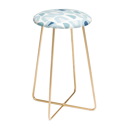 Mirimo Bowy Blue Pattern Counter Stool