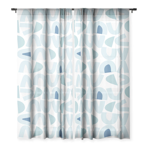 Mirimo Bowy Blue Pattern Sheer Non Repeat