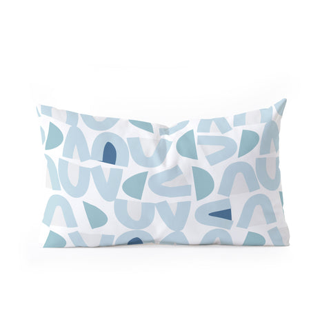 Mirimo Bowy Blue Pattern Oblong Throw Pillow