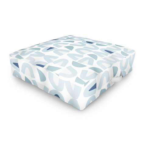 Mirimo Bowy Blue Pattern Outdoor Floor Cushion