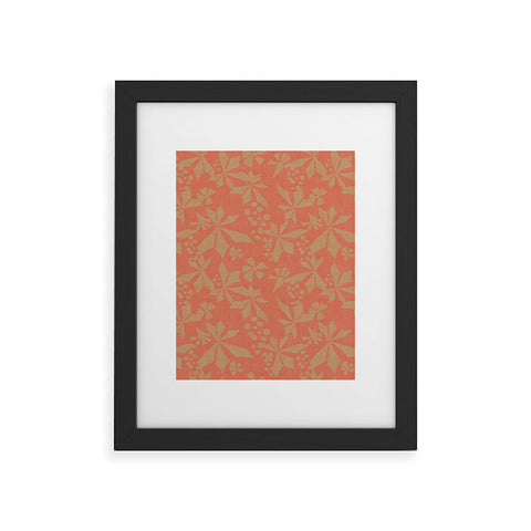 Mirimo Climbing Vines Coral Framed Art Print