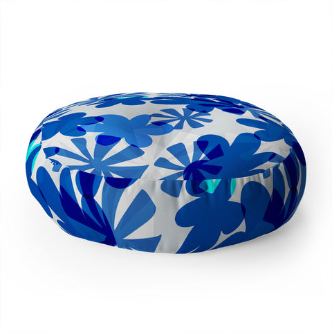 Mirimo Cobalt Blooms Floor Pillow Round