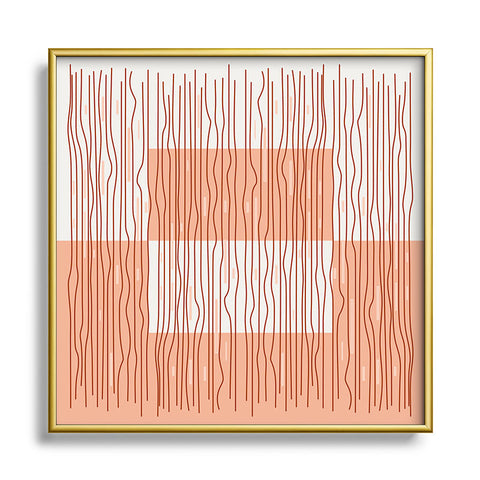 Mirimo Earthy Lines Square Metal Framed Art Print
