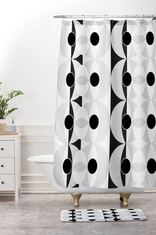 Mirimo Eclettica Grey Shower Curtain And Mat