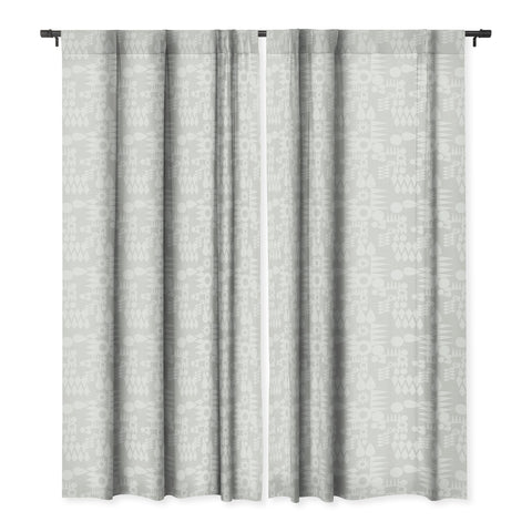 Mirimo Geometric Play Grey Blackout Window Curtain