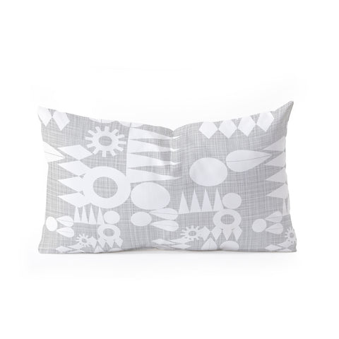 Mirimo Geometric Play Grey Oblong Throw Pillow