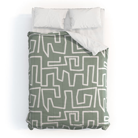 Mirimo Labyrinth Light Sage Comforter