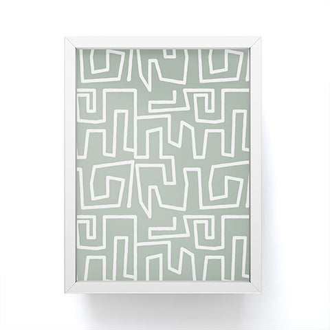 Mirimo Labyrinth Light Sage Framed Mini Art Print