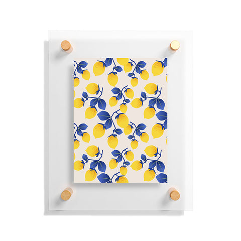 Mirimo Lemons Blue Floating Acrylic Print