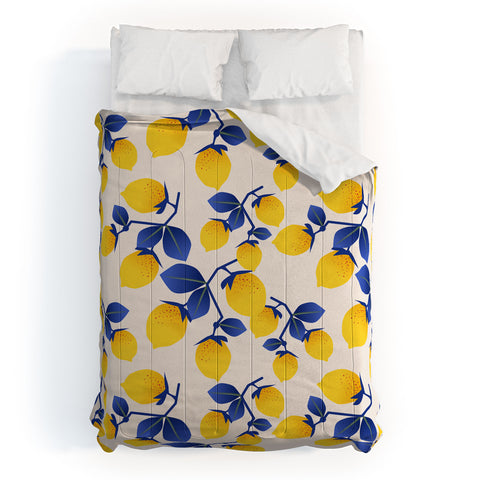 Mirimo Lemons Blue Comforter