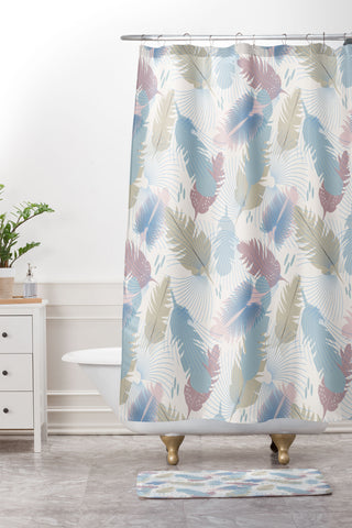 Mirimo Light Feathers Shower Curtain And Mat