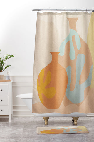 Mirimo Mditerranean Vases Shower Curtain And Mat