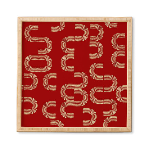 Mirimo Meeting Gold On Red Framed Wall Art
