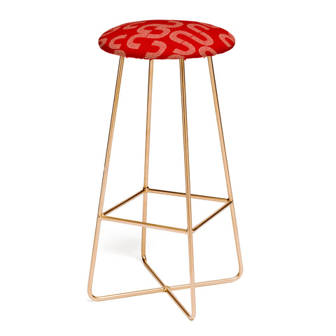 Mirimo Meeting Gold On Red Bar Stool
